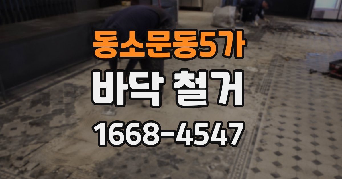 동소문동5가 바닥 철거