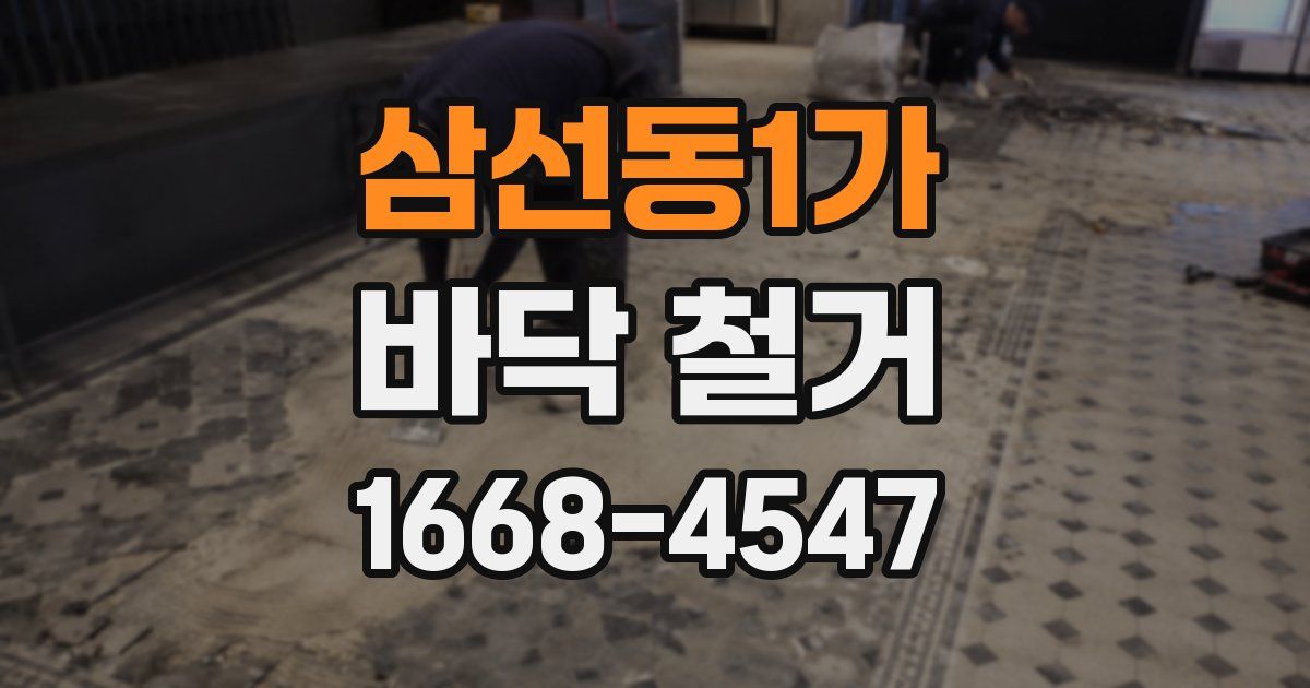 삼선동1가 바닥 철거