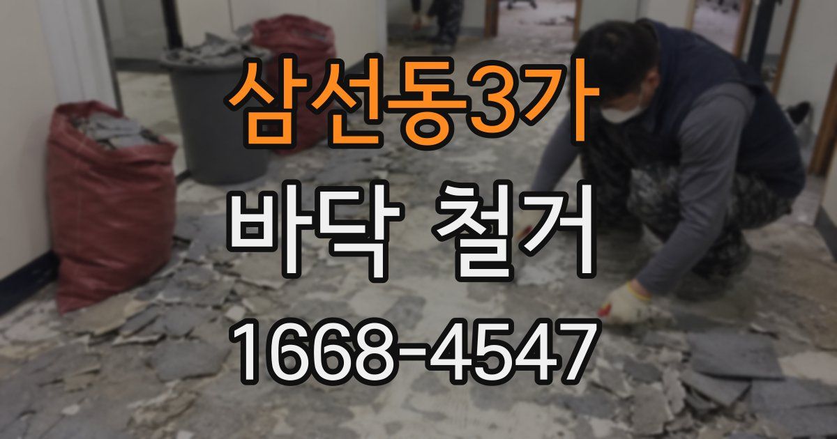 삼선동3가 바닥 철거