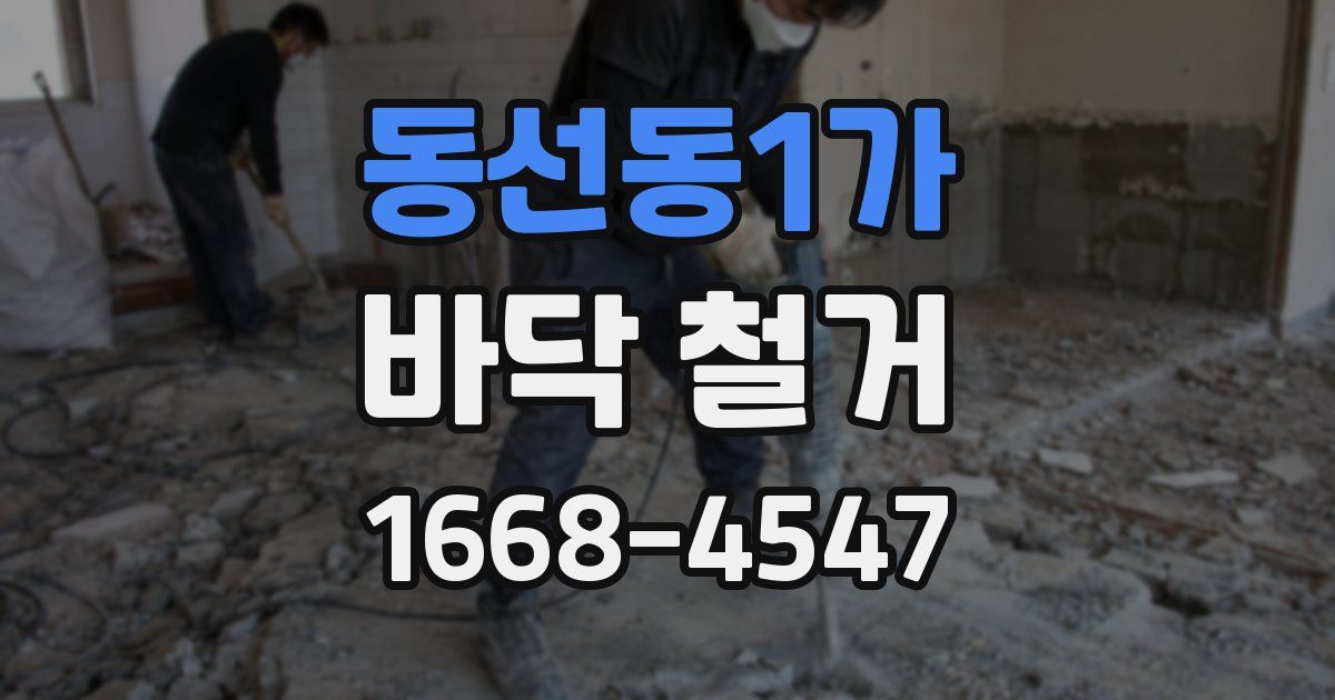 동선동1가 바닥 철거