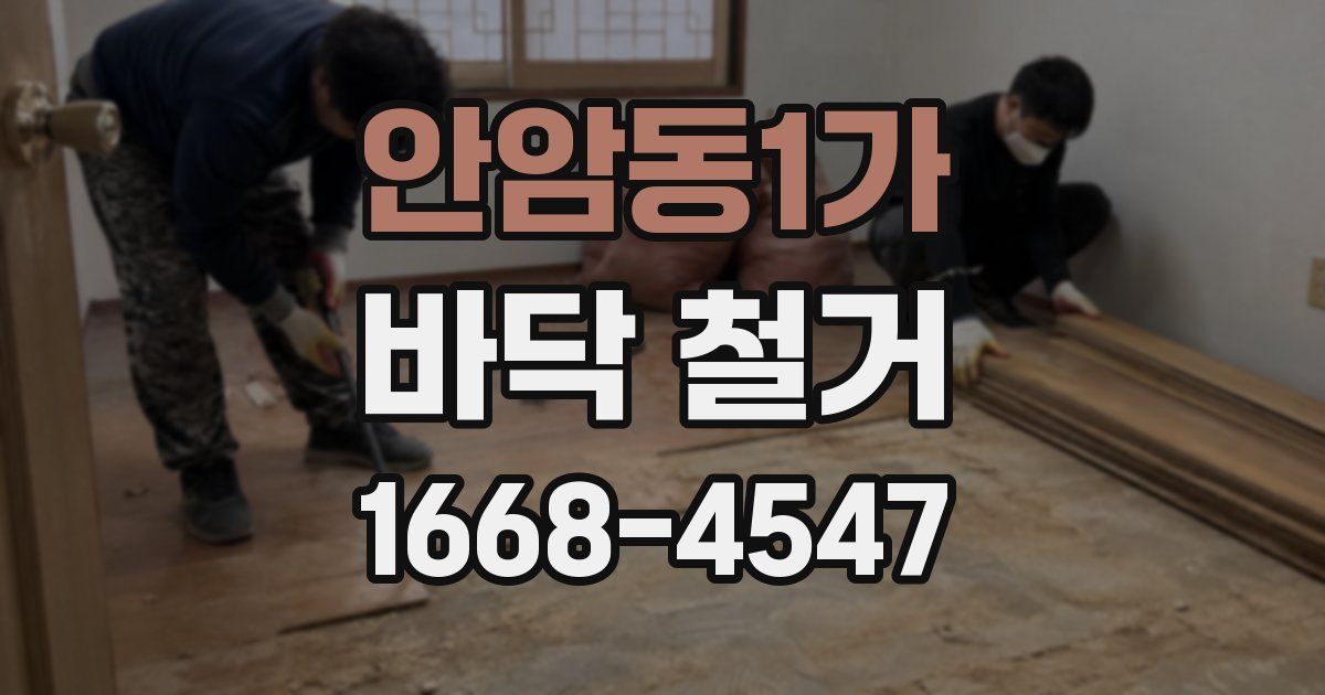 안암동1가 바닥 철거