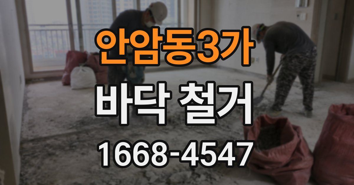 안암동3가 바닥 철거