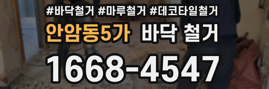 안암동5가 바닥 철거