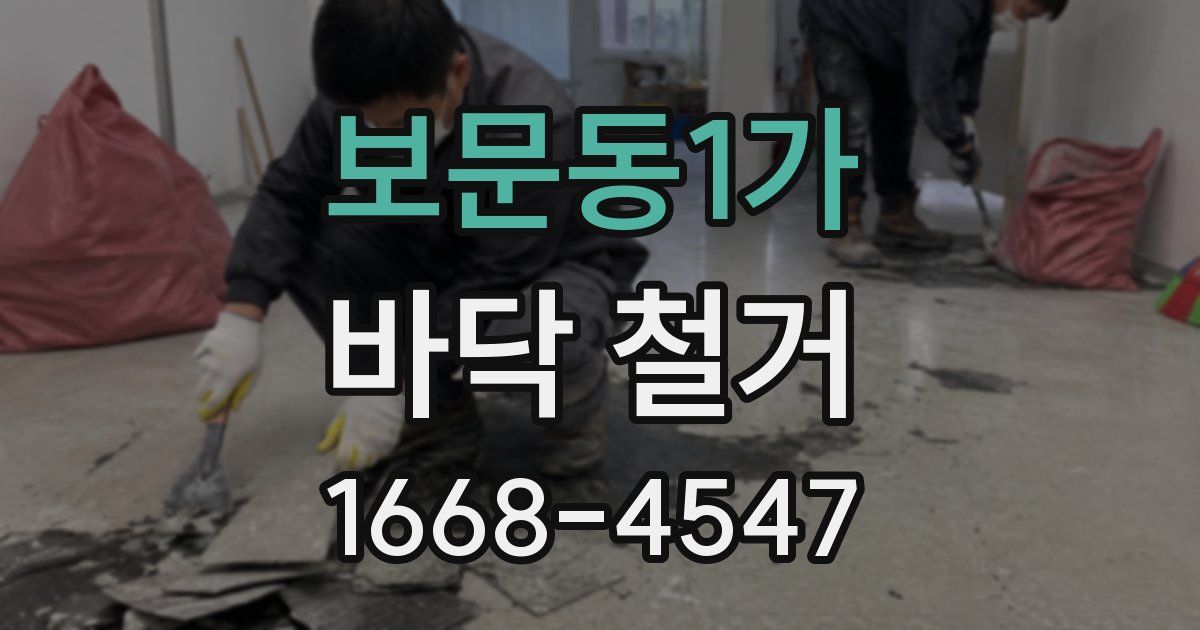보문동1가 바닥 철거