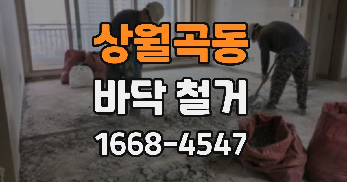상월곡동 바닥 철거
