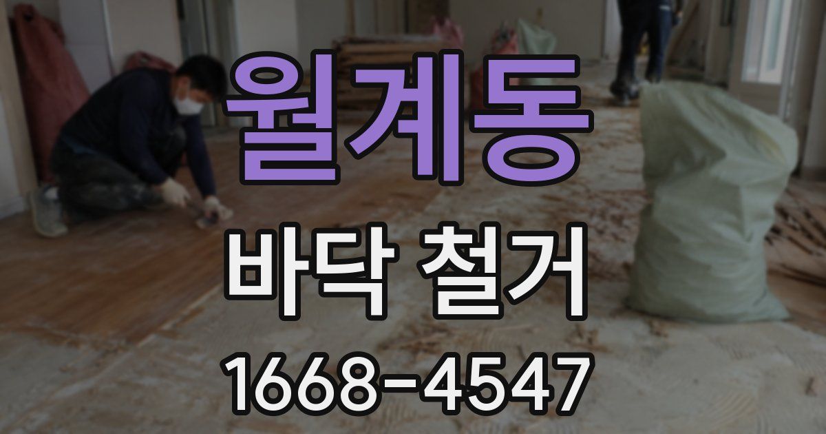 월계동 바닥 철거