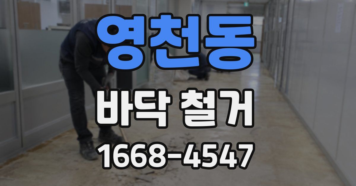 영천동 바닥 철거