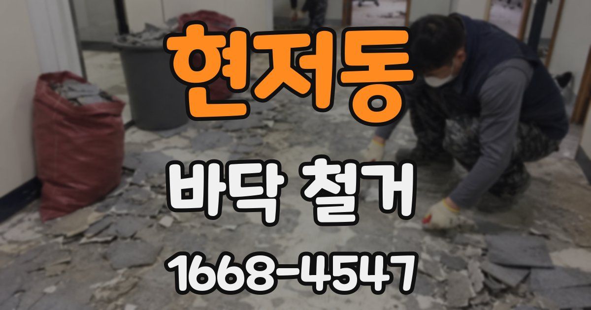 현저동 바닥 철거