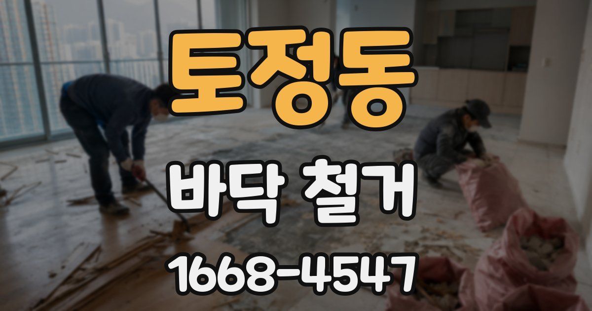 토정동 바닥 철거