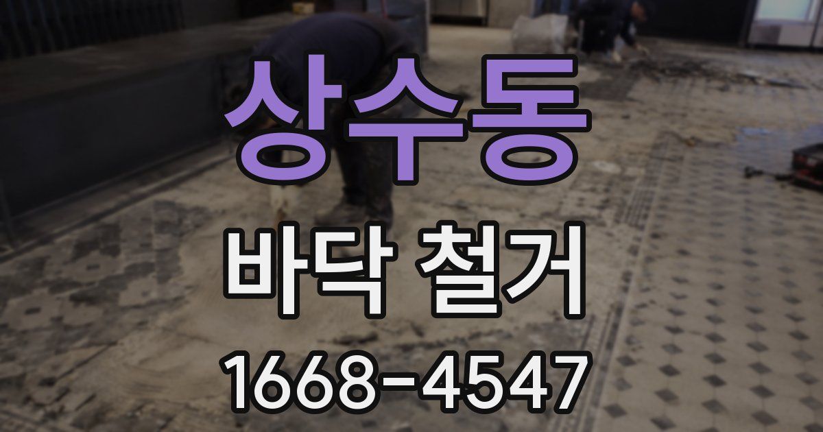 상수동 바닥 철거
