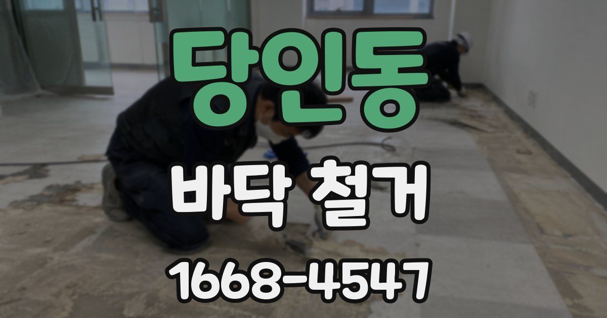 당인동 바닥 철거