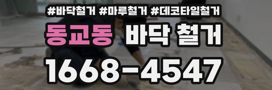 동교동 바닥 철거
