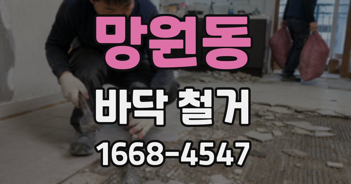망원동 바닥 철거