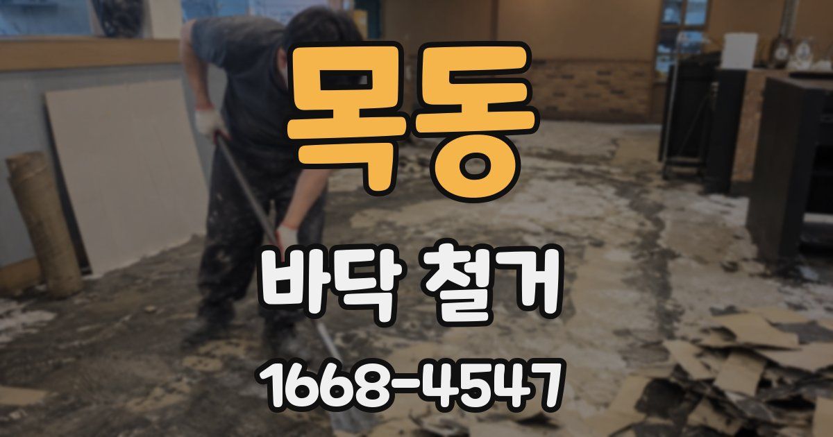 목동 바닥 철거