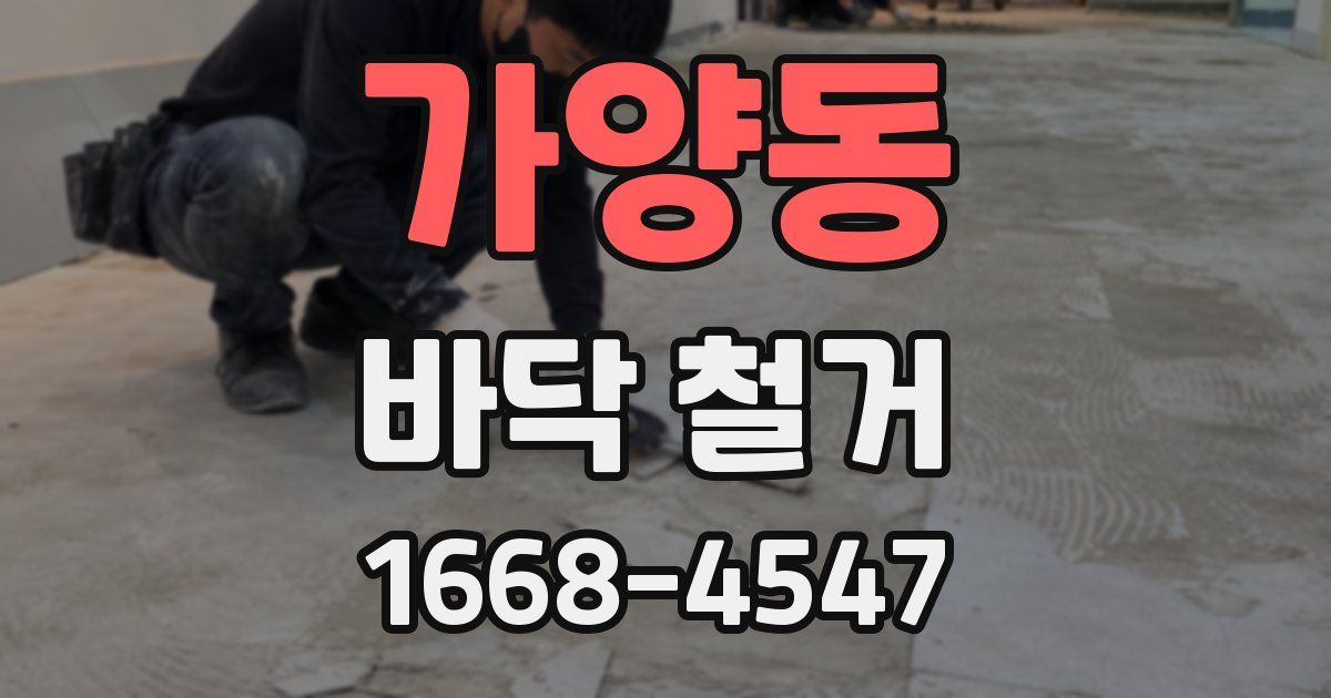 가양동 바닥 철거