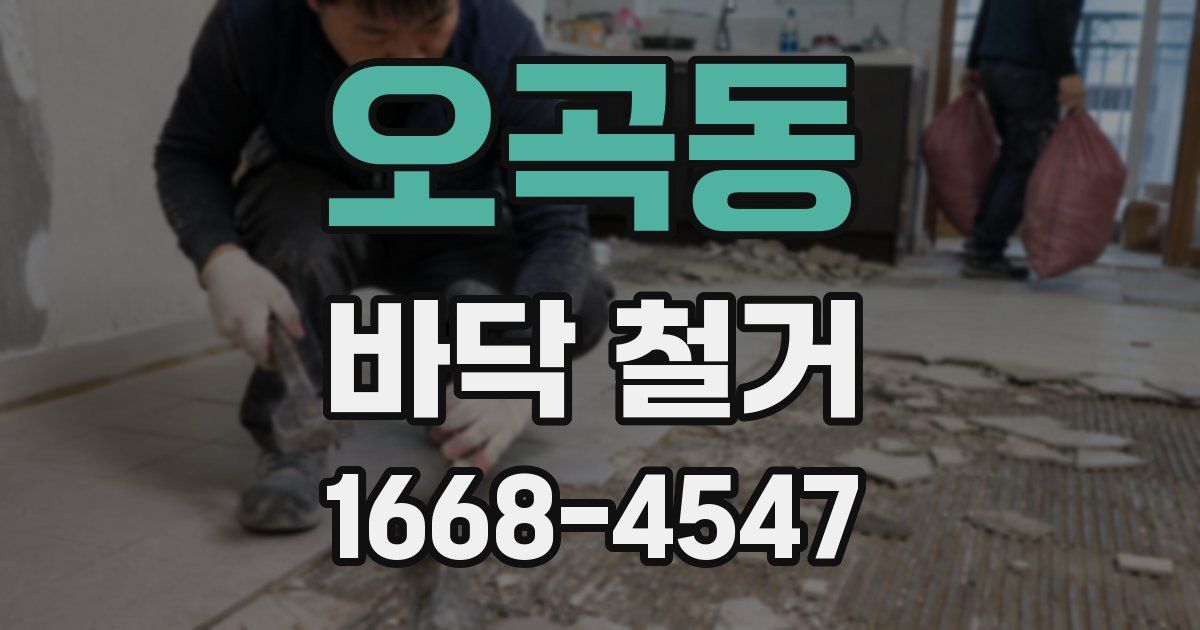 오곡동 바닥 철거