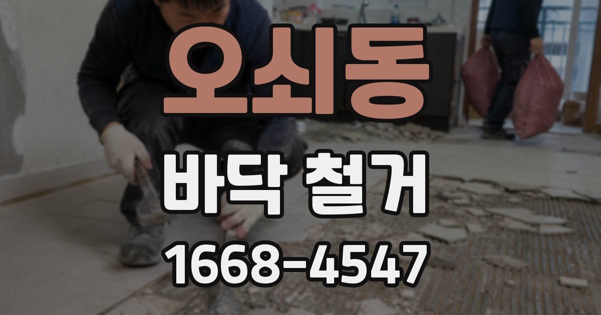 오쇠동 바닥 철거