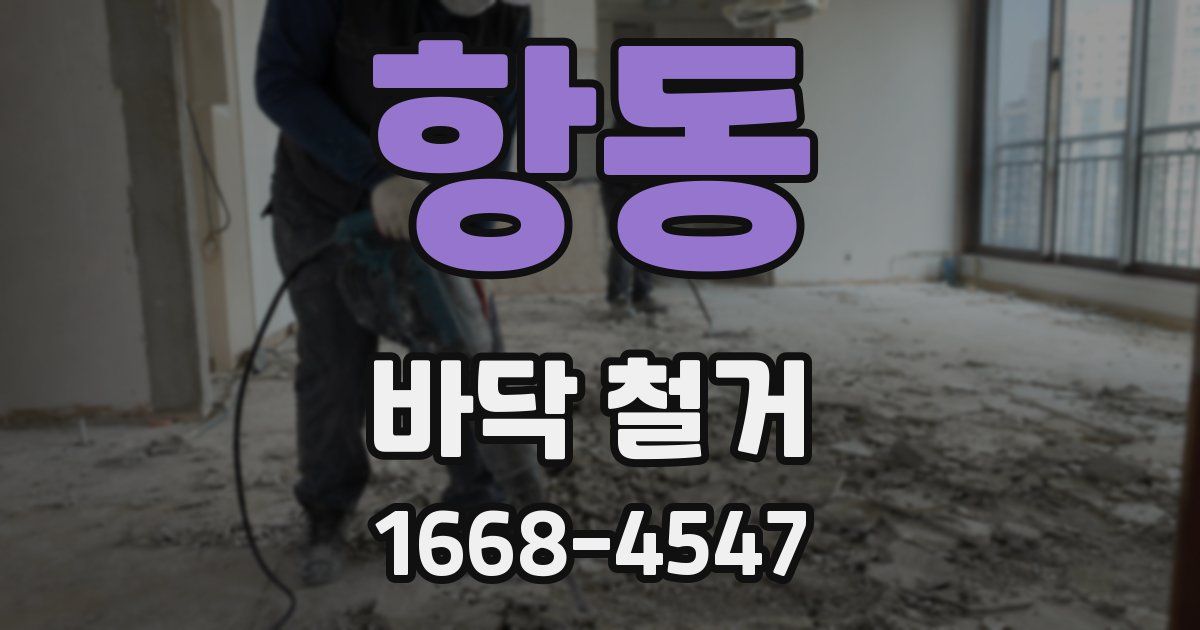 항동 바닥 철거