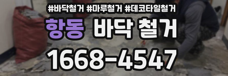 항동 바닥 철거