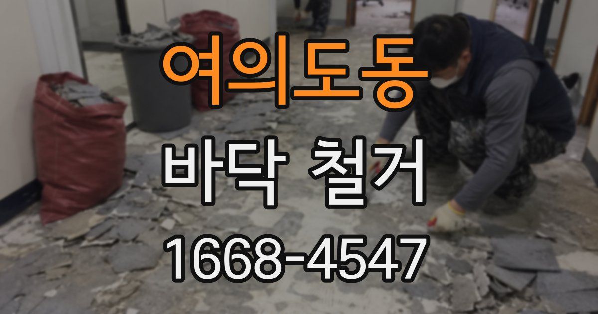 여의도동 바닥 철거