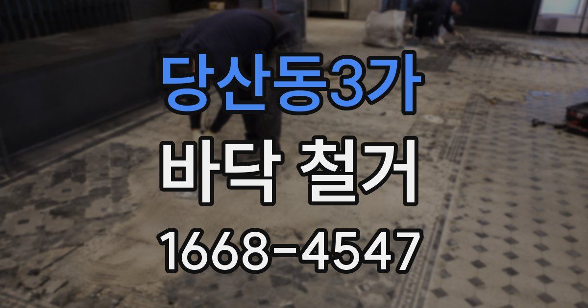 당산동3가 바닥 철거