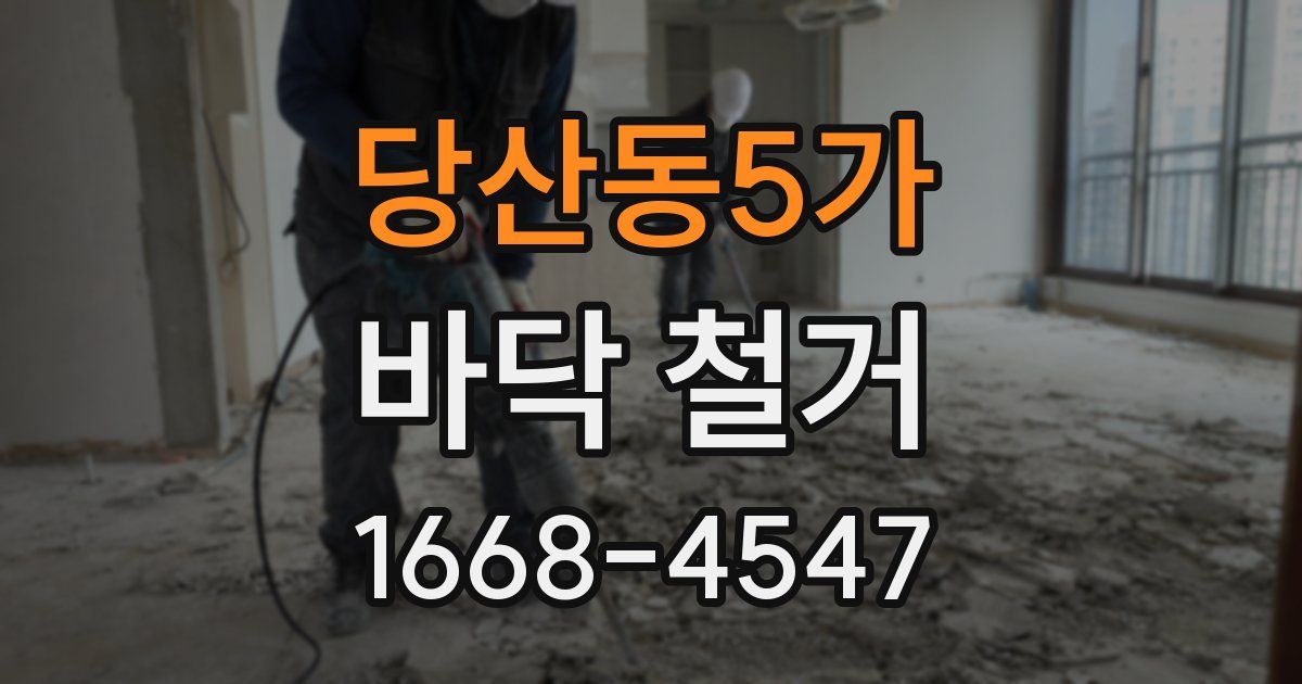 당산동5가 바닥 철거