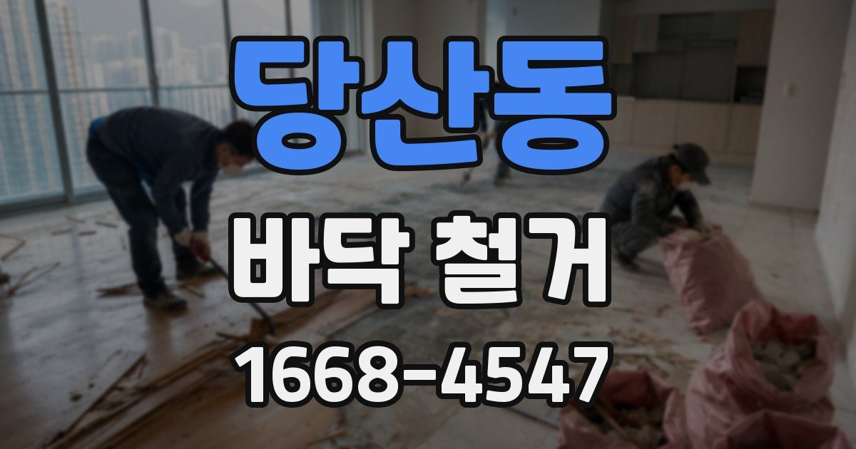 당산동 바닥 철거