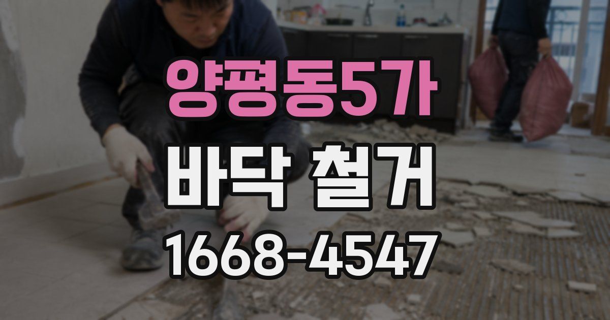 양평동5가 바닥 철거