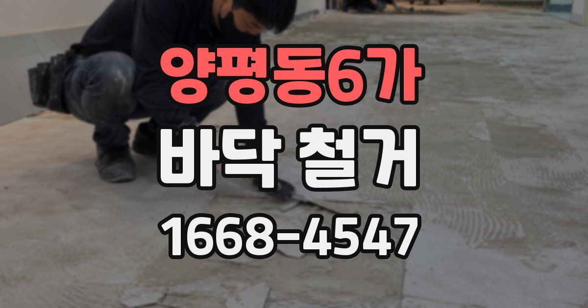 양평동6가 바닥 철거