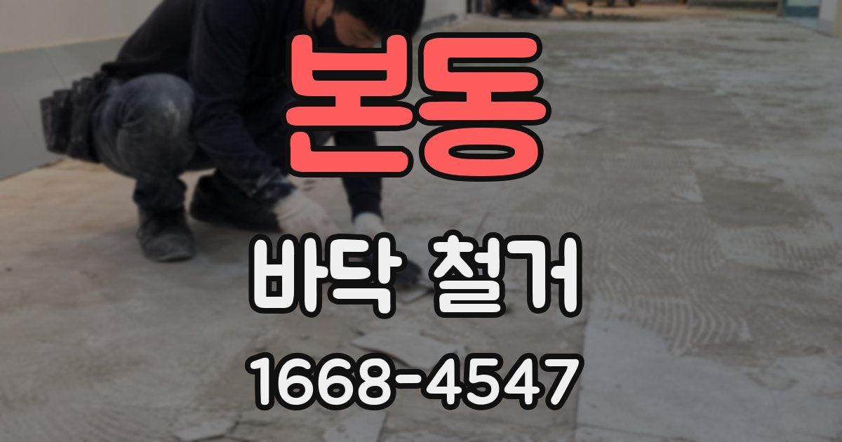 본동 바닥 철거