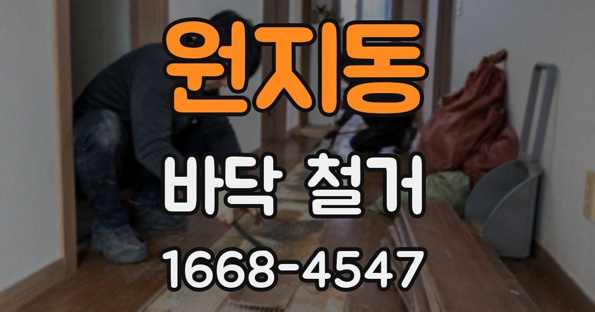 원지동 바닥 철거