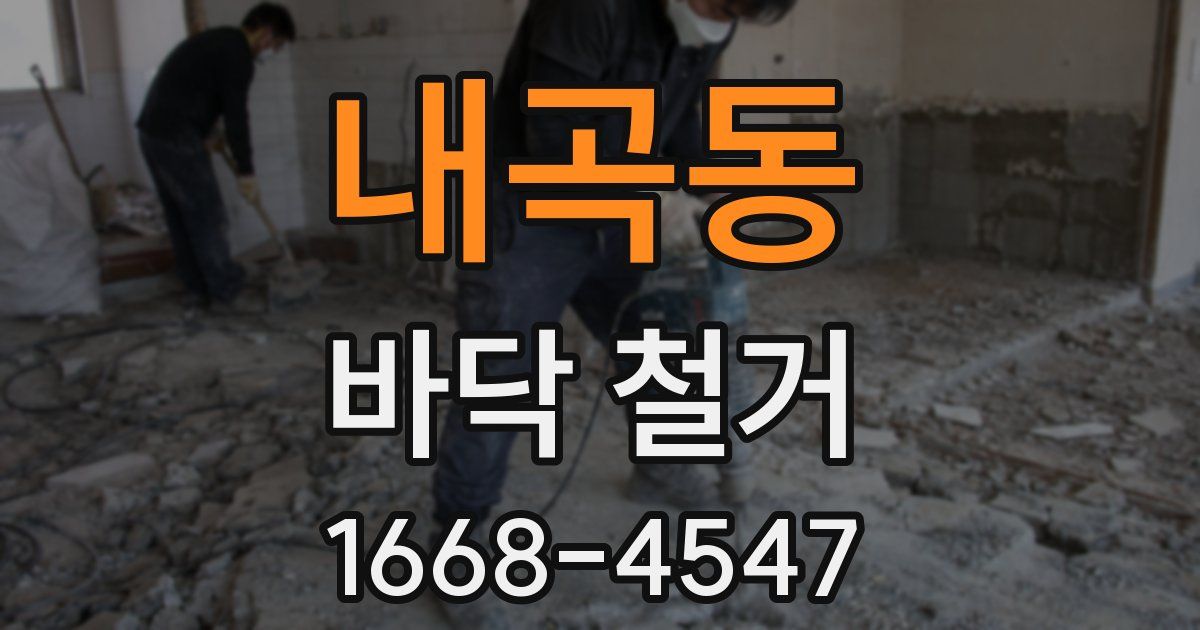 내곡동 바닥 철거