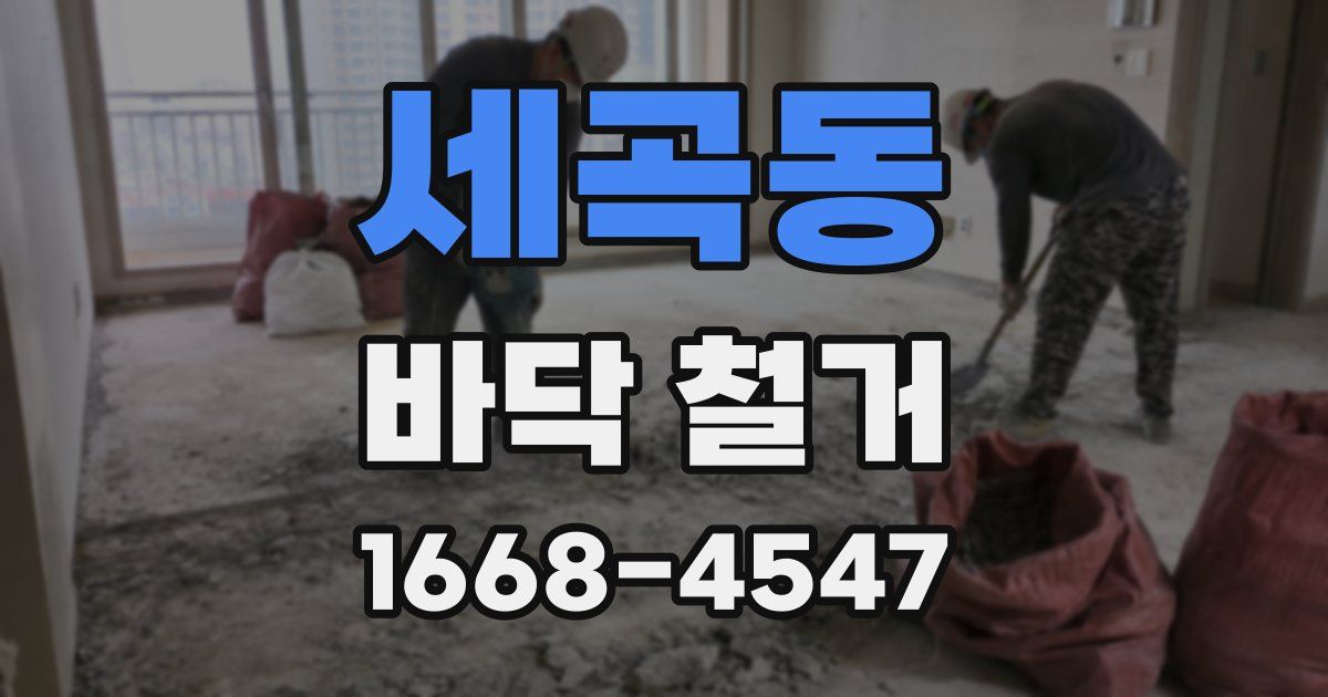 세곡동 바닥 철거