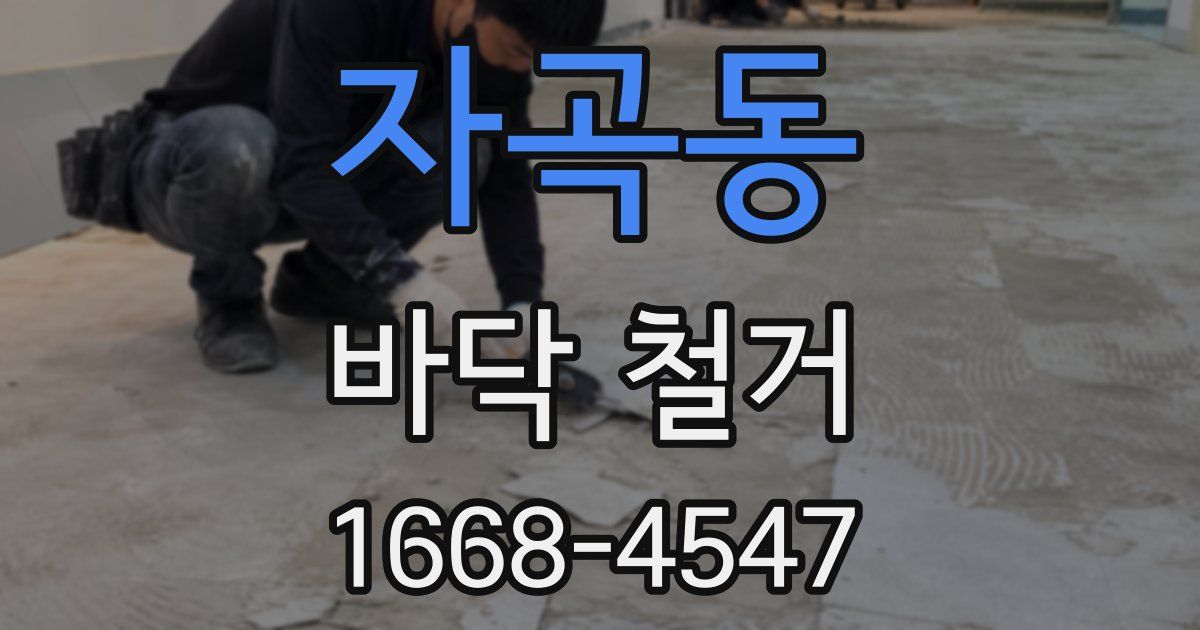 자곡동 바닥 철거