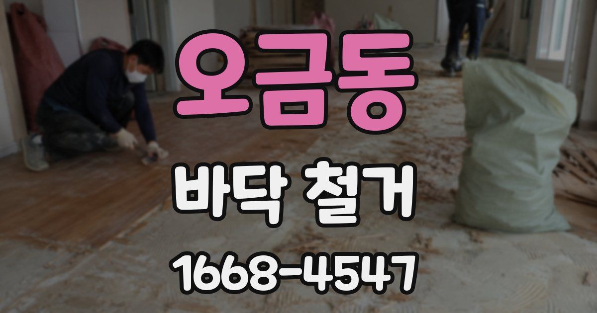 오금동 바닥 철거