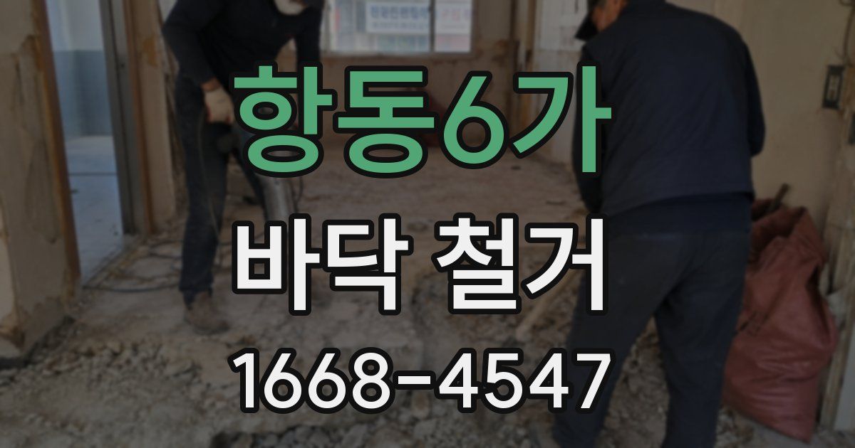항동6가 바닥 철거