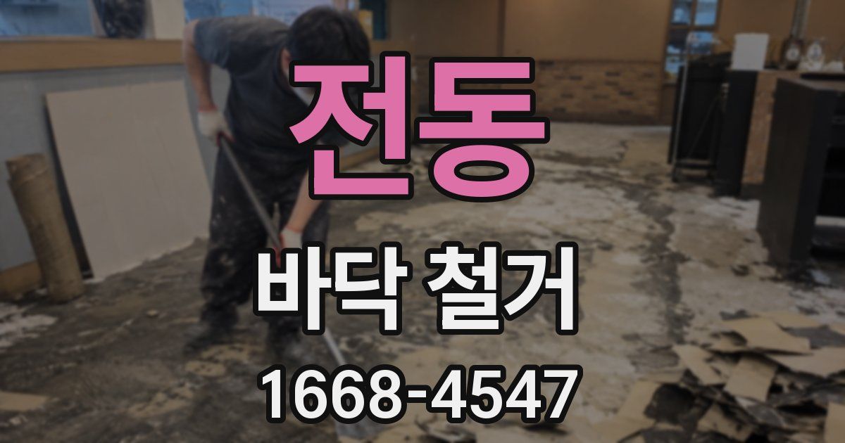 전동 바닥 철거