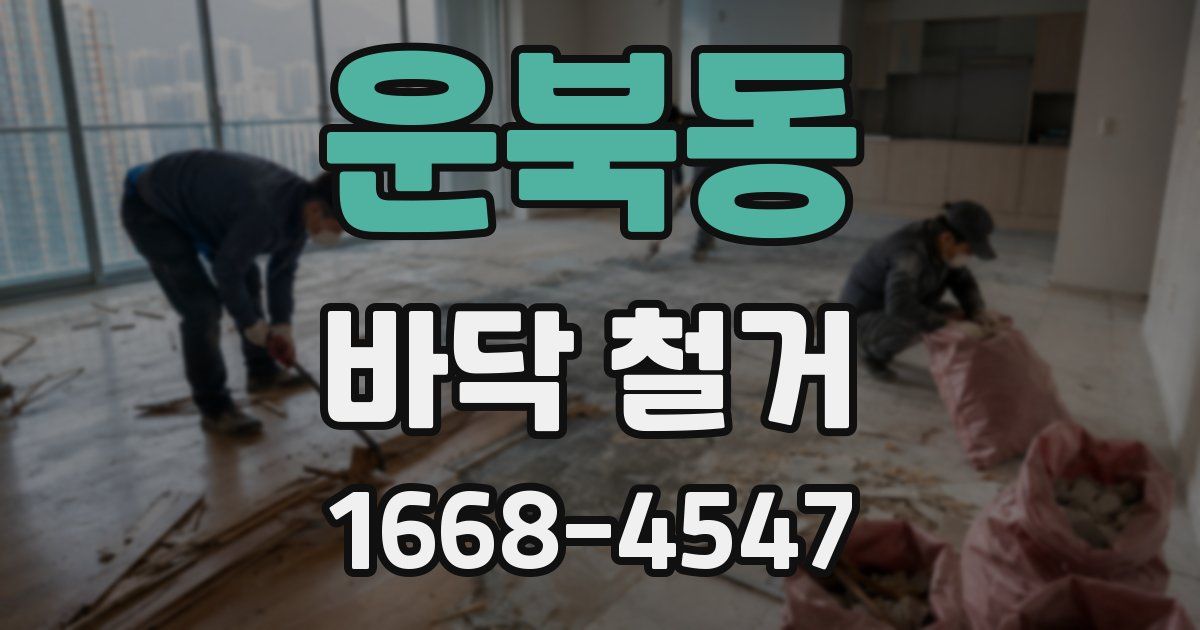 운북동 바닥 철거
