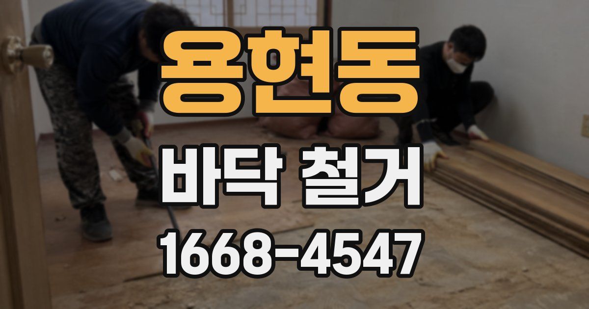 용현동 바닥 철거