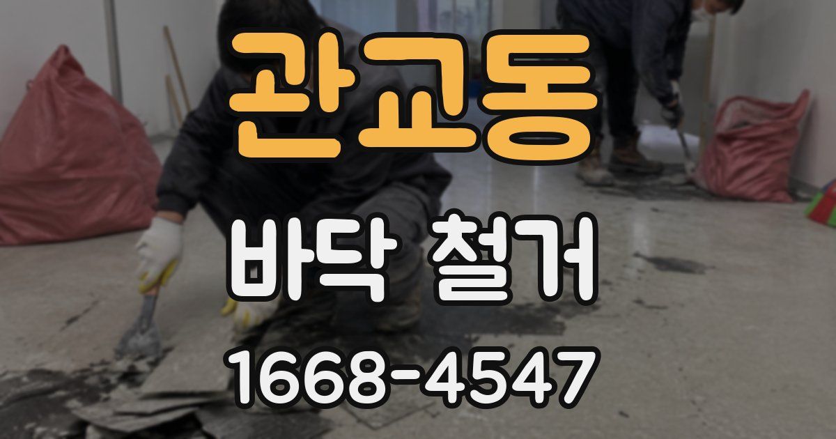 관교동 바닥 철거