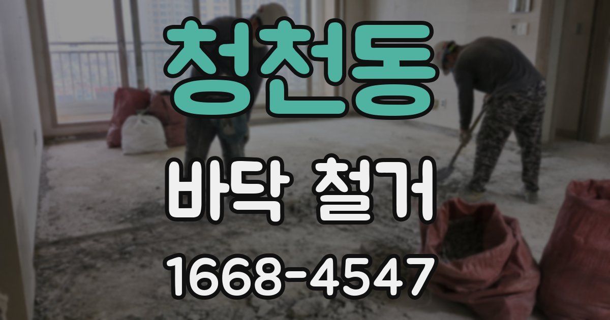 청천동 바닥 철거