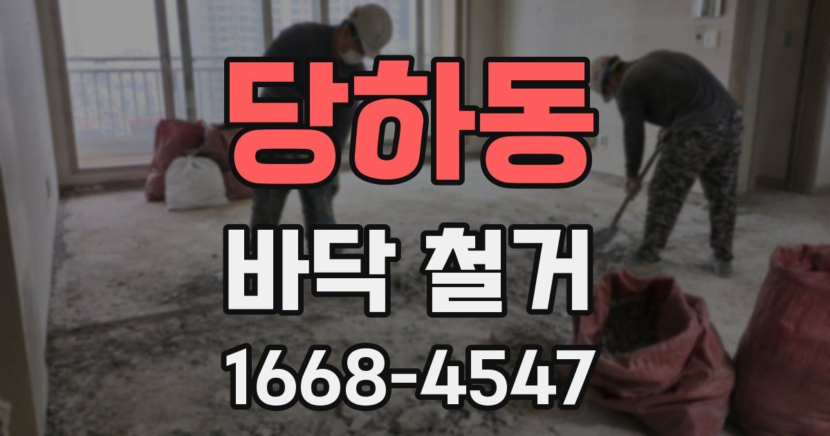 당하동 바닥 철거