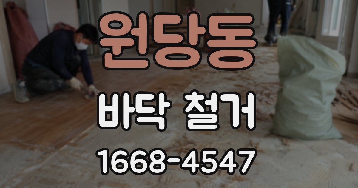 원당동 바닥 철거