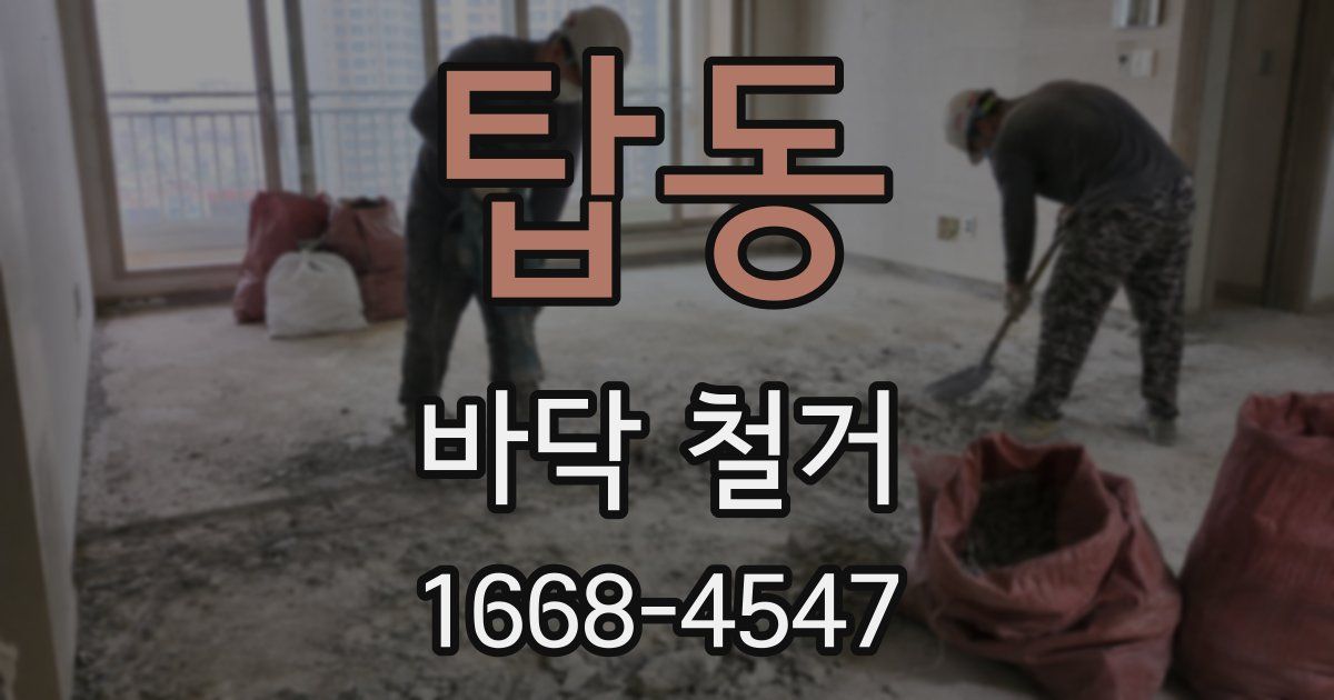 탑동 바닥 철거