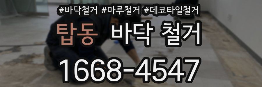 탑동 바닥 철거