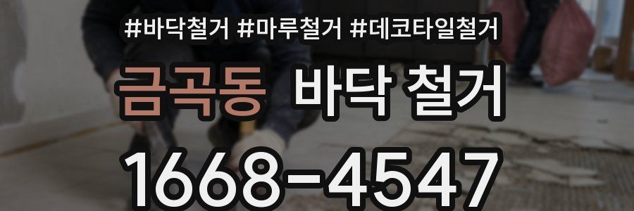 금곡동 바닥 철거