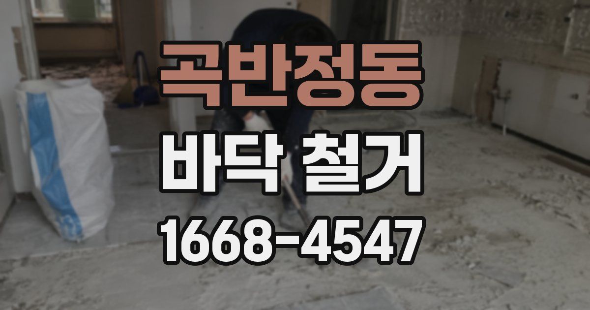 곡반정동 바닥 철거