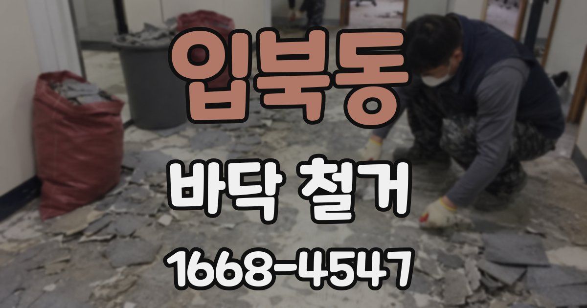 입북동 바닥 철거
