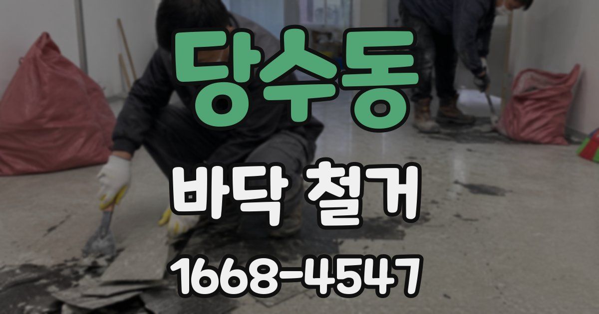 당수동 바닥 철거