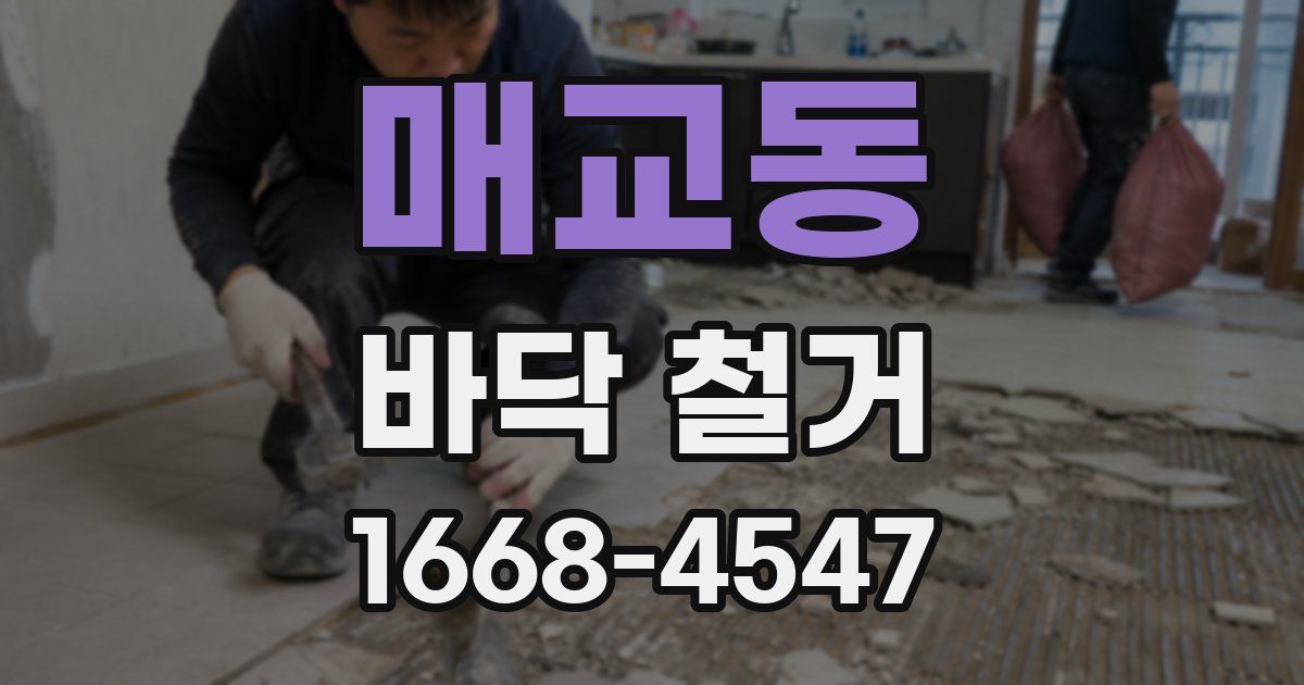 매교동 바닥 철거